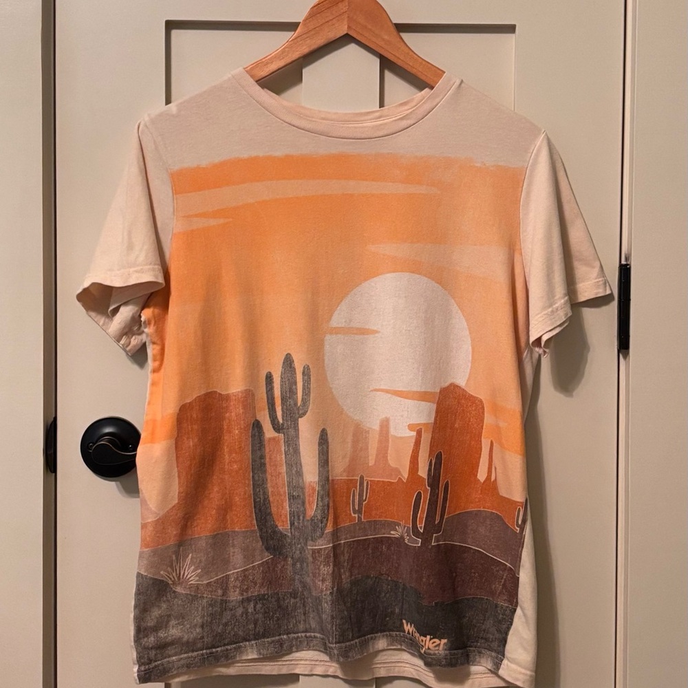 Wrangler Orange and Brown Cactus Graphic Tee